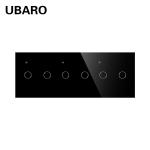 228*86mm Tempered Glass Panel Tuya WIFI Smart Light Switch White Black Grey 6