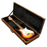 Plywood Bass Guitar Hard Case Tweed Foam + Plush Linner