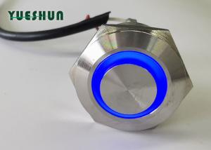 China IP67 Miniature Illuminated Push Button Switch Stainless Steel Body High Power Efficiency on sale