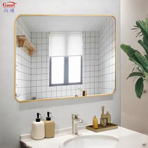 China Black Aluminum Sticker Gold Frame Oval Glass Mirror Wall Hanging Art for Bathroom wholesale