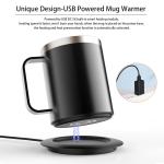 Electric Smart Coffee Mug Warmer With Thermostat USB Heated