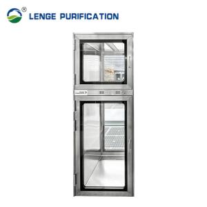 China 600x600x1800 Double Layer Type Stainless Steel Double Layer Cleanroom Dynamic Pass Box SS 304 wholesale