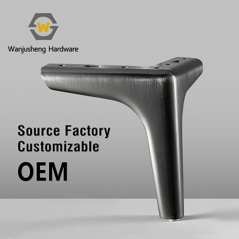 Modern Brushed Metal Dining Table Legs for Sofa and Cabinet Support