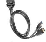 USB2.0 AUX LVDS Cable Assembly Waterproof Car USB Flush Mount Cable