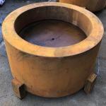 ISO9001 Corten Steel Round Fire Pit 600mm Portable Steel Fire Pits