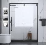Stainless Steel Glass Shower Cabin with Polished Surface and Sliding Door