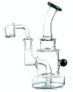 China 14mm Marble Accented Layer Cake Rig Borosilicate Glass 7inch wholesale