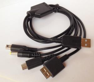 China Universal Multi-function Extendable USB Cable With Micro 5pin , PP P VITA DS charge cable wholesale