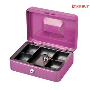 China Mini Colored Saving Money Storage Safes , Small Metal Cash Box With Key Lock wholesale