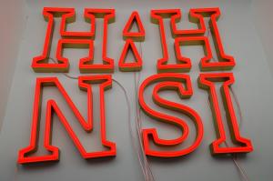 China Stainless steel Custom Faux Neon Sign 12mm with metal housing wholesale