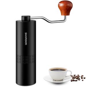 China Adjustable Portable Manual Coffee Grinder Aluminum Alloy Stainless Steel Burr Grinder wholesale