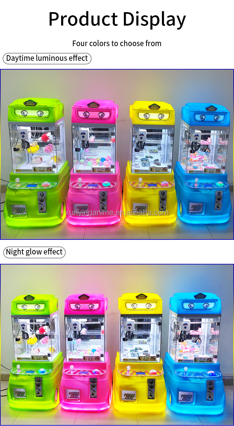 220V Coin Operated Mini Toy Claw Machine Grabber For Arcade Game Center