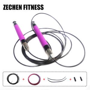 China Pink Crossfit Speed Jump Rope Bodybuilding PVC Cover With Self Locking System wholesale