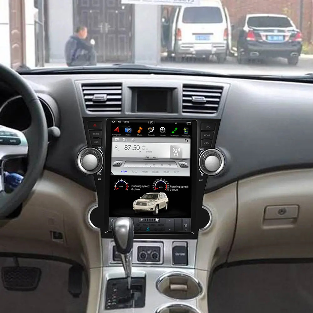 12.1 Inch Tesla Style Android Auto Stereo GPS For 12.1 Toyota HIghlander 2011-2015