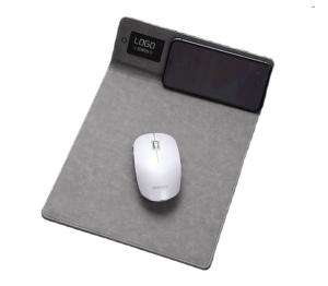 China Hot Selling Custom Logo 2 In 1 Mouse Pad Wireless Charger PU Foldable Fast Charging 15W New Charger Mouse Pad wholesale