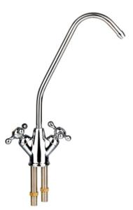 China Double Handle Brass Kitchen Faucet Commercial Gooseneck Sink Faucet Pull Down wholesale
