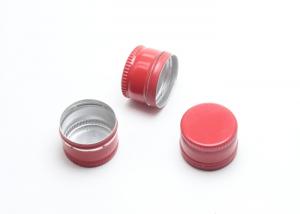 China 20mm Red Screw Aluminum Ropp Caps With PE Gasket GMP CE Certificated wholesale