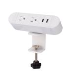America Desktop Clamp Power Strip 2outlet and 2USB ETL passed