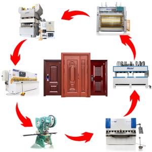 China HARSLE Standard Security Steel Door Embosssing machine Production Line for metal door skin wholesale