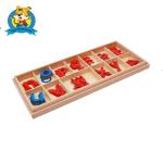 Wooden educational professional Montessori Materials Large Movable Alphabet (Red