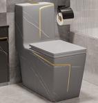 Siphon Flushing Floor Mounted Black White Toilet S Trap Hotel Design