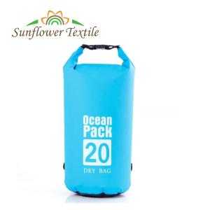China Black Blue Dry Bag Backpack Waterproof 5L / 10L / 20L / 30L Lightweight Backpack wholesale