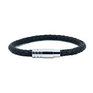 China Europ American Fashion Trendy Stainless Steel Geniune PU Leather Bracelet Bangle LBL127 wholesale