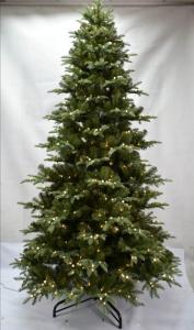 China 9FT Polyethylene Christmas Tree With White Downy Shawl wholesale