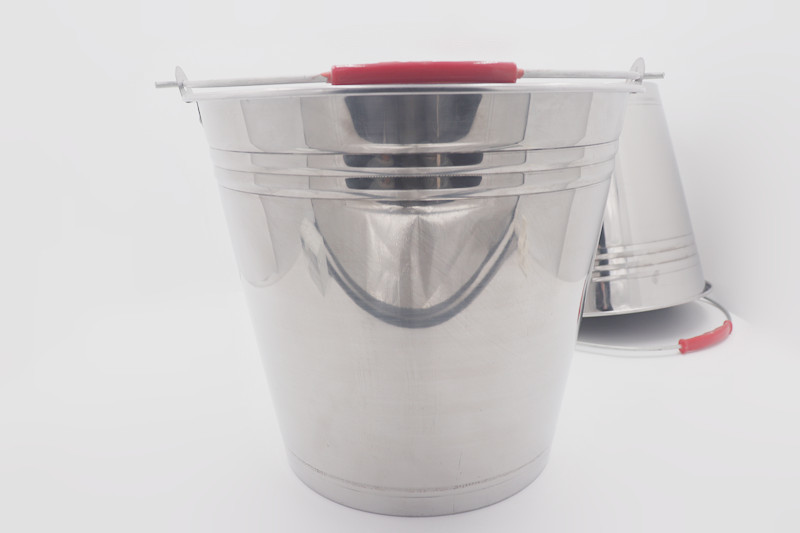 8L Factory price 201#stainless steel water bucket premium bucket cheap ice bucket