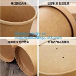 Eco Friendly Disposable takeaway food container Kraft Paper noodle bowls Hot