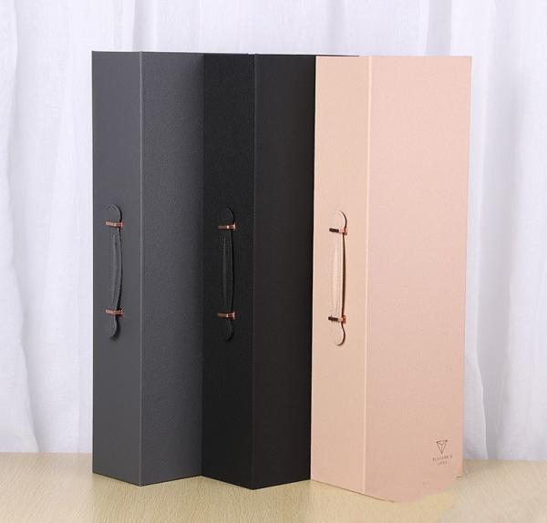 Portable Leather Gift Box Red Wine Packaging Box Valentine'S Day Rectangular