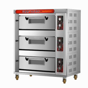 China Timer Function Commercial Baking Equipment 3 Deck 6 Trays Gas Baking Oven wholesale