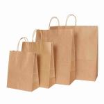 Wholesale Khaki Color Christmas Kraft Paper Bags For Clothing Packaging