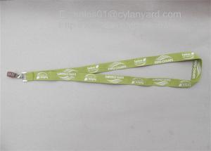 China Promotional polyester lanyard with swivel metal jaw clip, metal id badge clip lanyards, wholesale