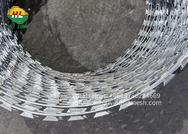 Concertina Spiral Razor Blade Wire Fence Razor Barbed Wire Alambre De Puas