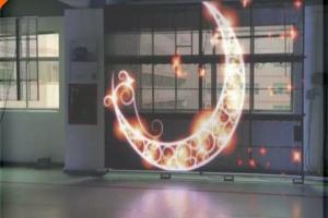 China P10 Transparent Glass LED Display , Transparent Glass Wall LED Screen For Store wholesale