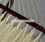 Backyard Luxury All Weather Caribbean Style Rope Hammock With Spreader Bar Cream