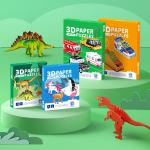 4 Assorted Vehicles Preschool Jigsaw Puzzle Eco Friendly 3D Cardboard