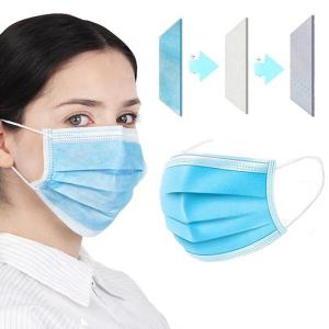 China Blue White Non Woven Face Mask Dust Proof Disposable Respirator Mask wholesale