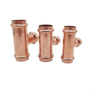 China Water Pipe Industry DN20 Copper Nickel Equal Tee With Threaded Connection wholesale