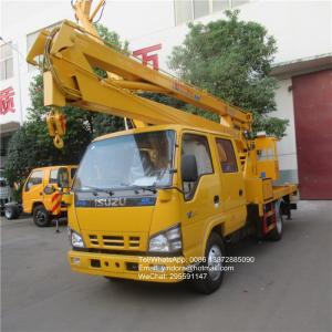 China Brand new 130hp Euro V isuzu isuzu ladder lift truck overhead working truck ladder manlift truck overhead working truck on sale