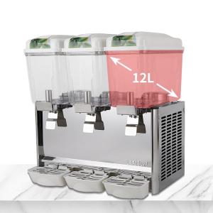 China 36L Fruit Juice Dispenser MachineL 3 Tanks Stainless Steel Big Volume Jet Spray Juice Machine wholesale