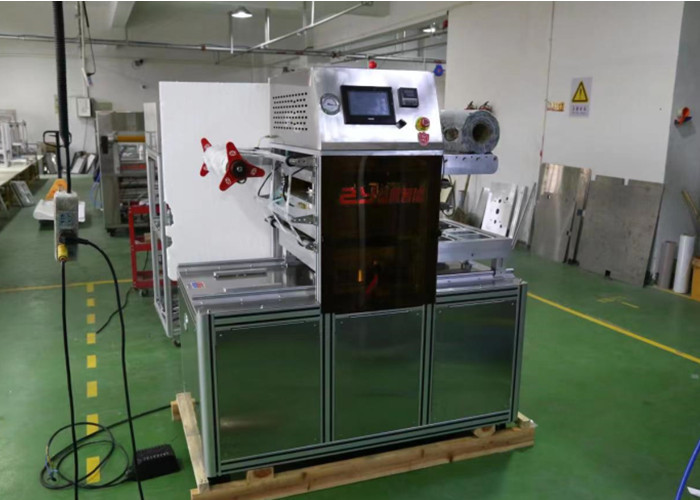Two Way Transmission Gas Flush Food Thali Packing Machine With Without Vacuum 3000W
