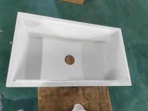 China Rear Or Center Drain Placement Quartz Stone Kitchen Sink No Faucet Included Accessories Faucet wholesale