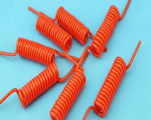 China Flame Retardant 6 Core 22AWG Spiral Power Cable Bright Orange wholesale
