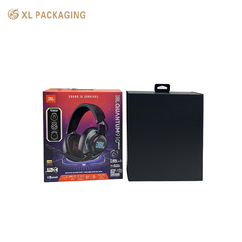Headphone Earphone Box Custom Printed Logo Corrugated Packaging Box Wireless Headset Paper Box Packaging With Tray