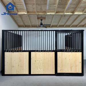 China Indoor Portable Wood Pine Horse Stable Sliding Door Horse Stall Panels wholesale