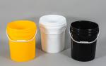 Industrial Grade Plastic Five Gallon Buckets Diameter 11.5 Inches Height 15.5