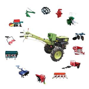 China 12hp Walking Farm Tractor 18hp Mini Diesel Walking Hand Tractor 16hp wholesale