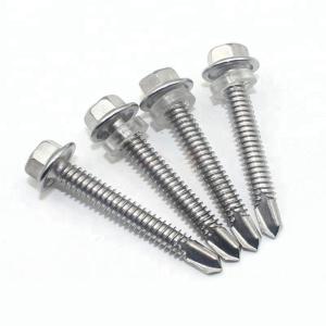 China din 7504 316 stainless steel self drilling screw with rubber washer wholesale